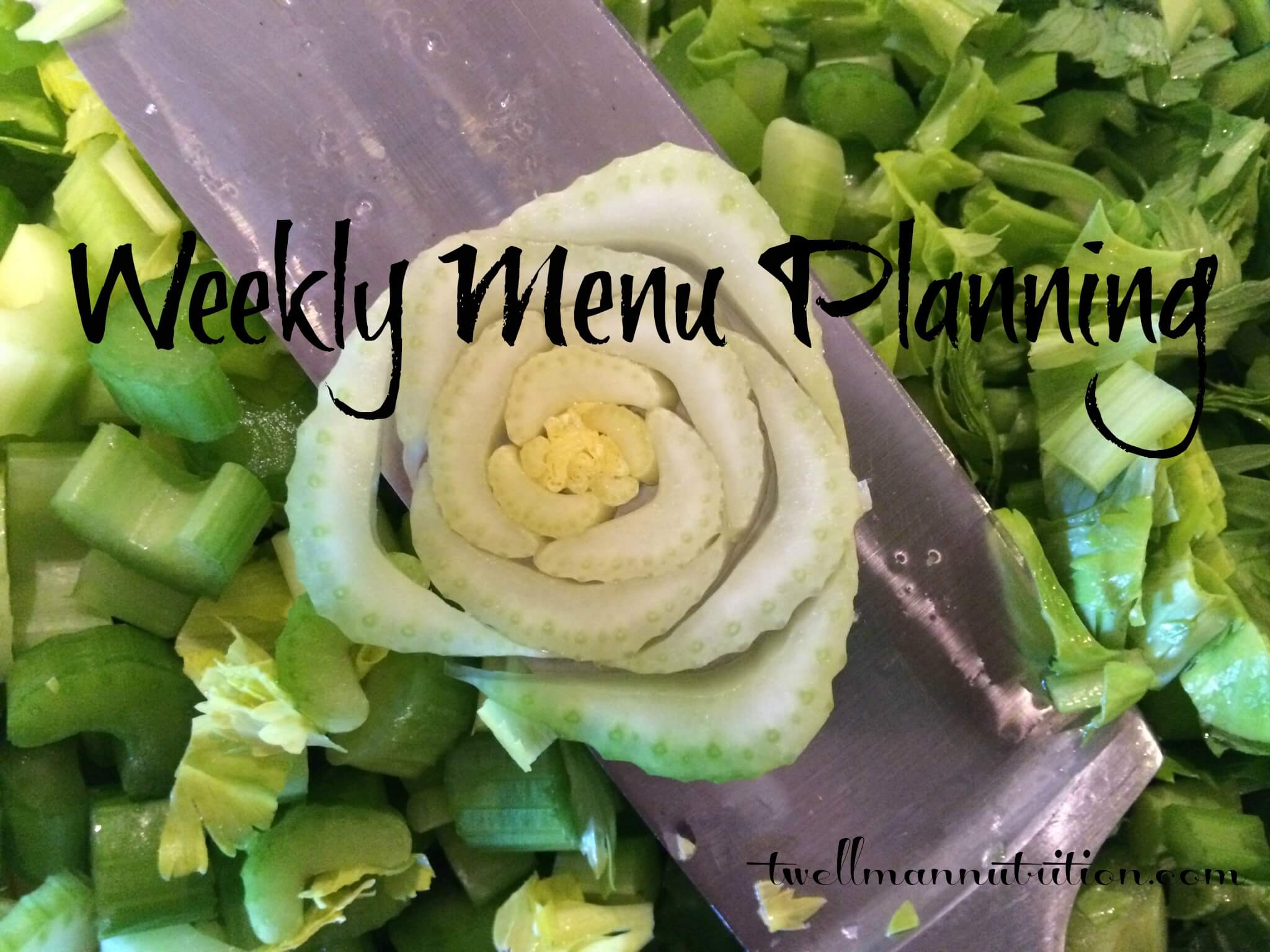 Weekly Menu Planning celery flower