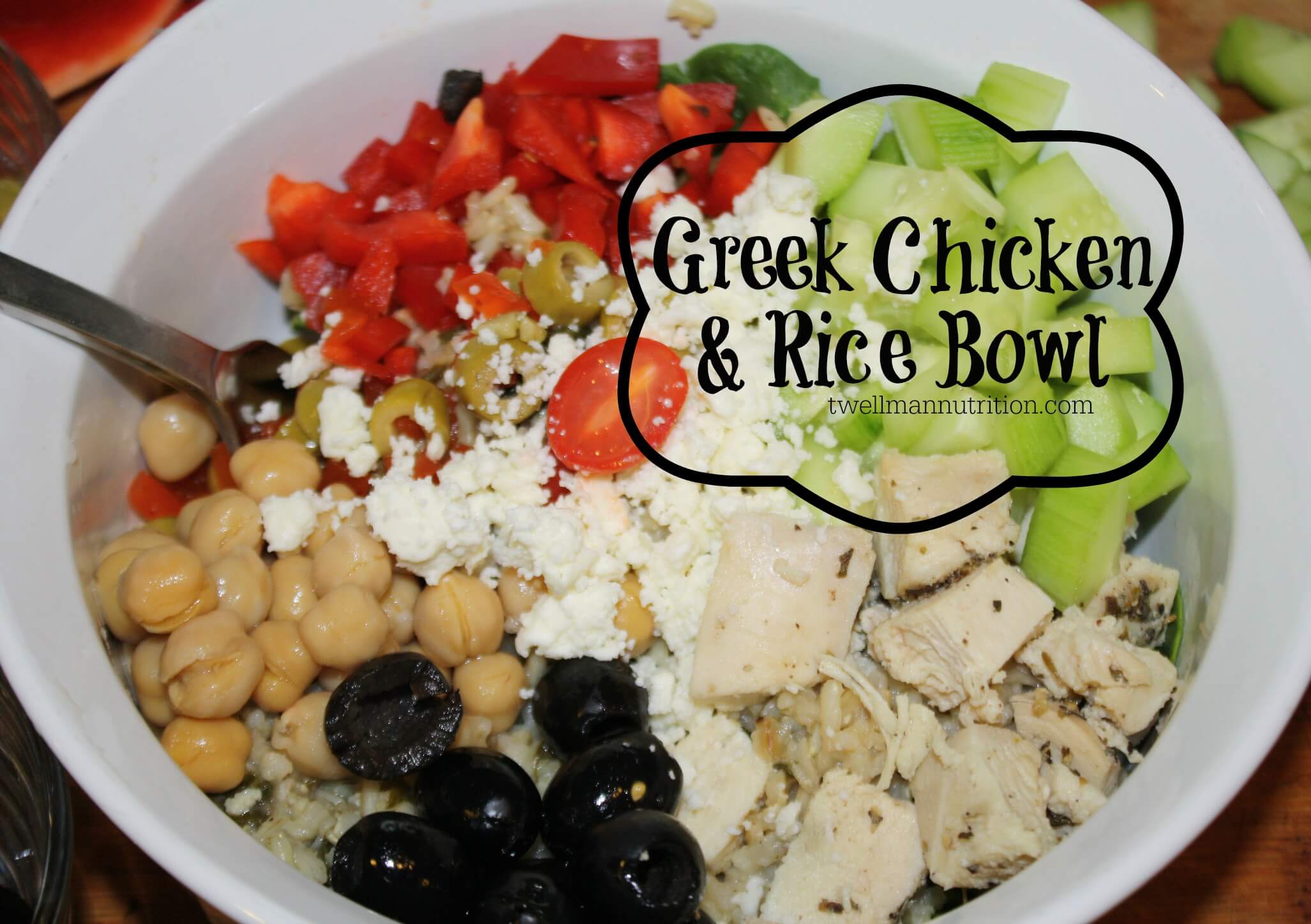 Greek Chicken and Rice Bowl