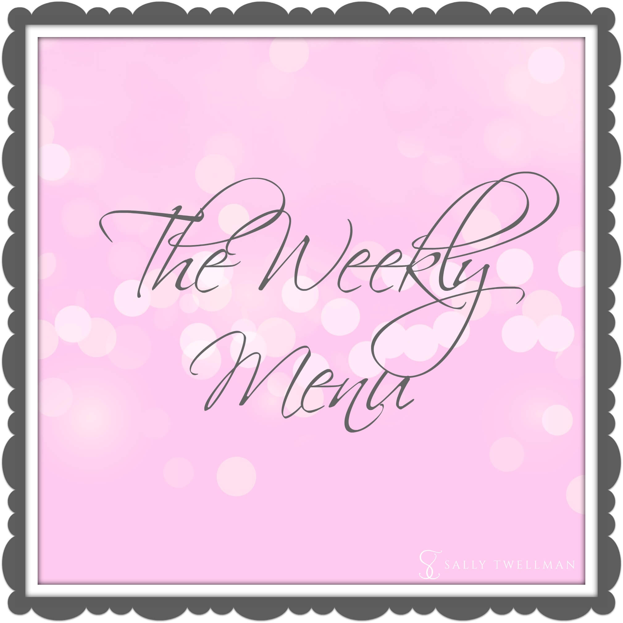 The Weekly Menu - pink sparkle