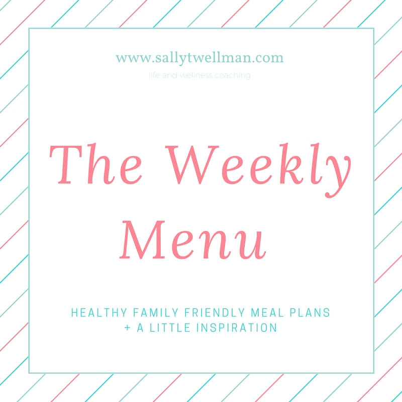 Weekly Menu with stripe on side