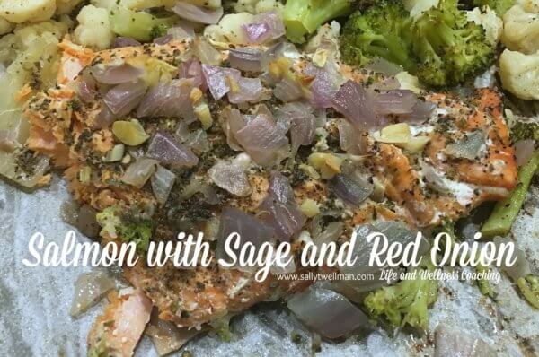 Salmon with Sage and Red Onion