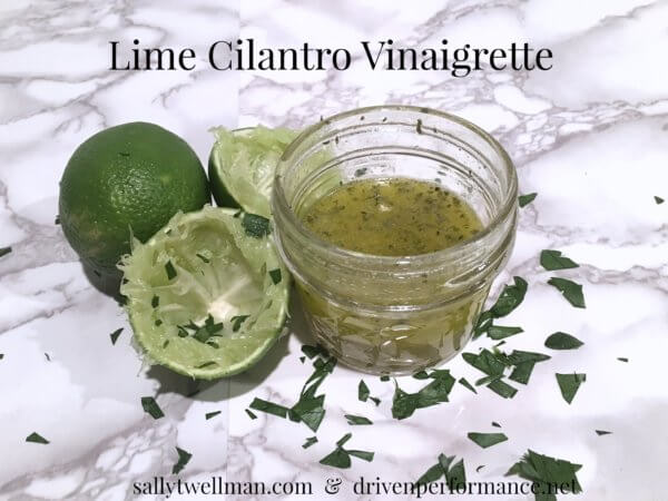 Lime Cilantro Vinaigrette with words