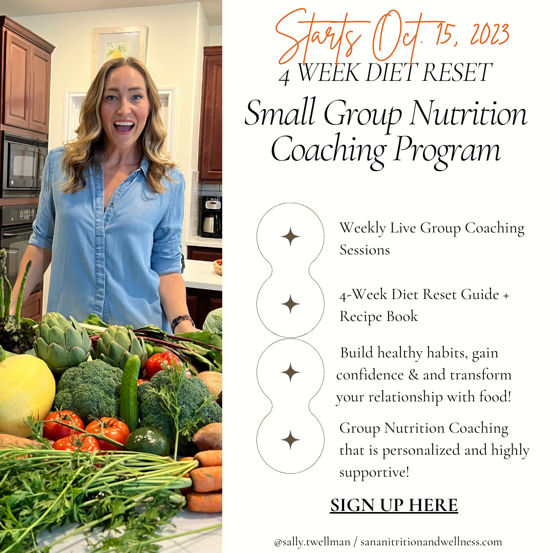 4 Week Diet REset group coaching with start date