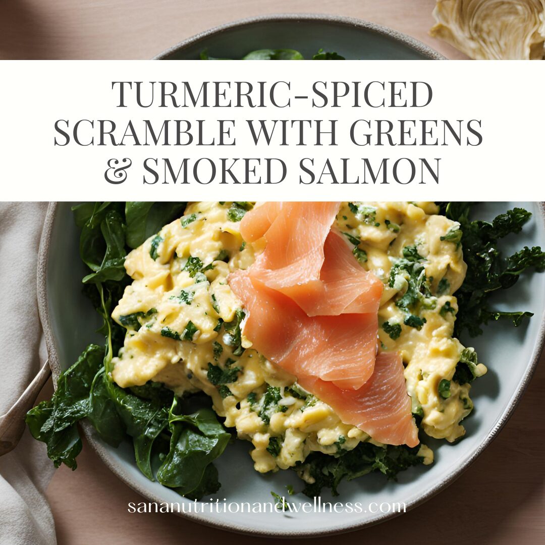 Insta scrambled eggs with greens and smoked salmon (1)